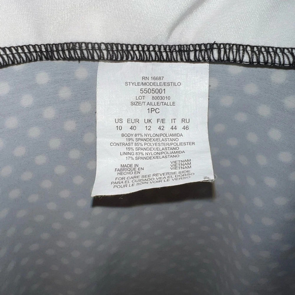 Swim solutions, 10, 1 piece, ruched sides w/tummy control panel, square neckline - Picture 8 of 10